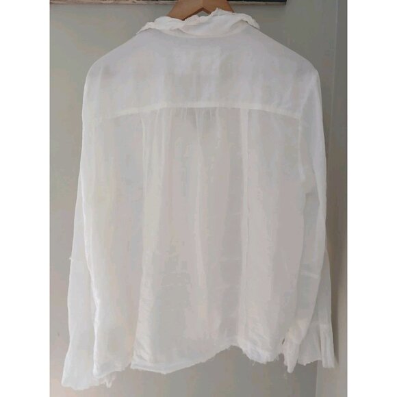 Free People White Button Down Shirt - Picture 6 of 10